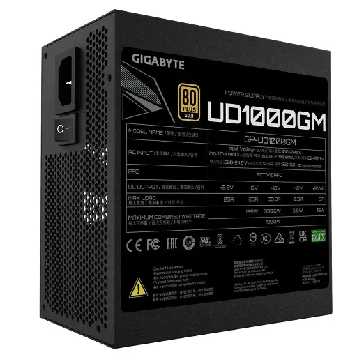 Gigabyte Fuente PC 1000W GP-UD1000GM 80 Plus Gold Modular